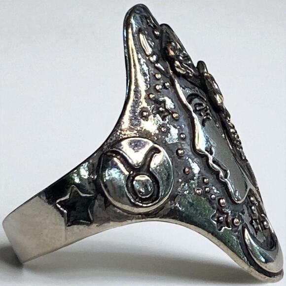 Stainless Steel Tribal Goddess Statement Ring - Picture 3 of 7
